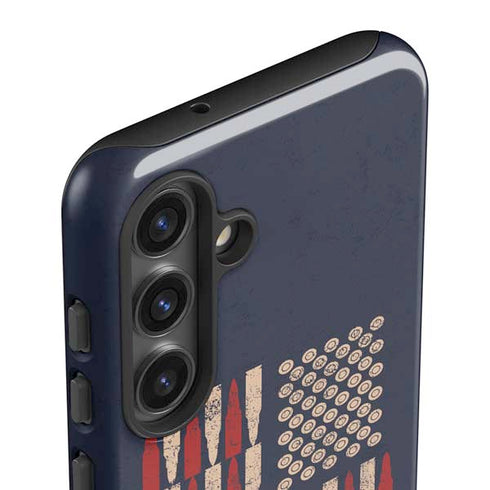 Blue Bullet American Flag Galaxy S25 Impact Case